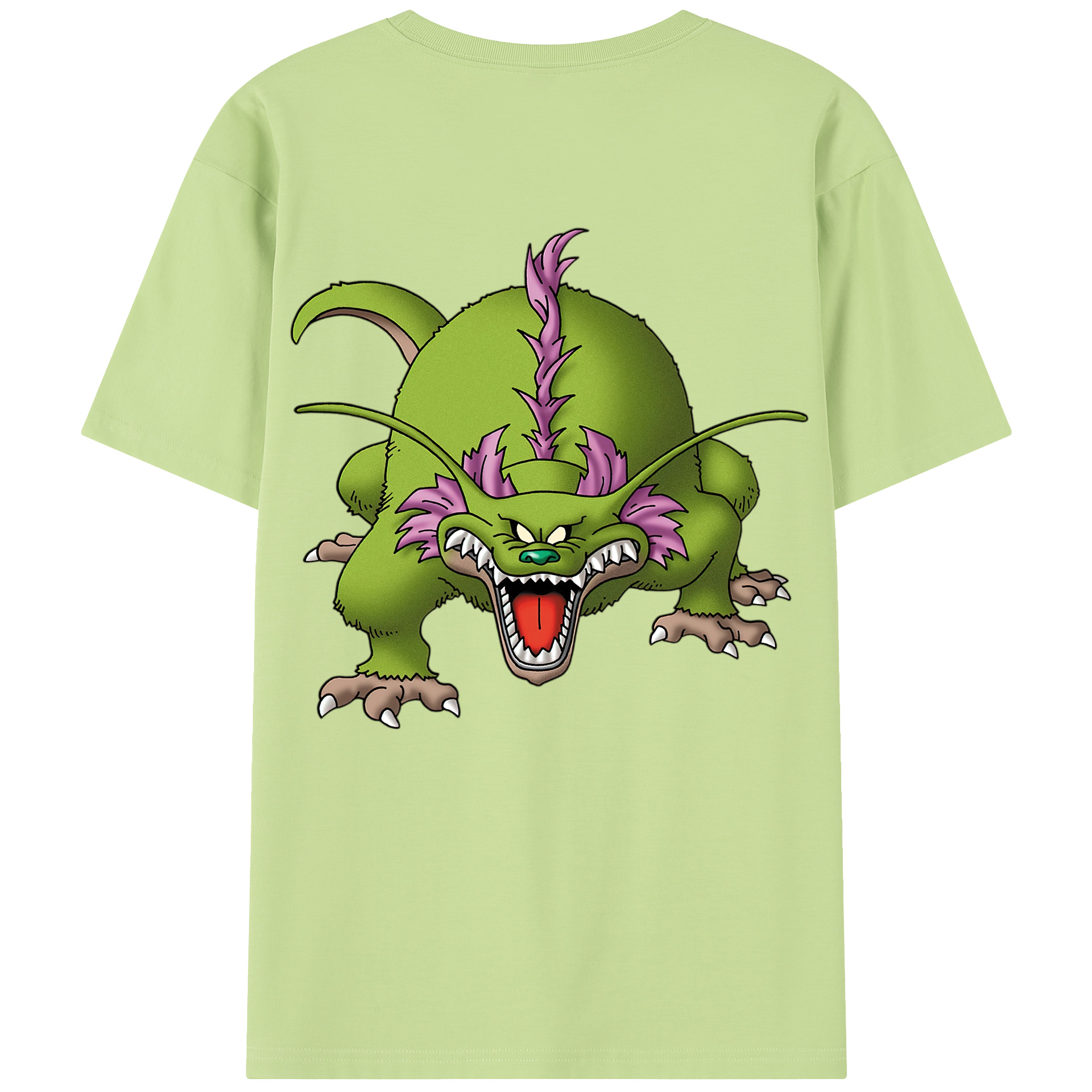 （画像用） ドラゴンクエスト Doragon Kuesuto Dragon Quest 綿100％半袖Tシャツ（背面プリント）